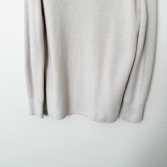[Lululemon] Cream Merino Wool Blend Crew Neck Ribbed Sweater Lightweight Size 4 - Picture 4 of 11